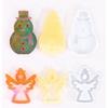 Christmas Tree Silicone Moulds Castings Molds Plaster Molds Scented Candle Molds Ornament for Chocolate Cake Decorations