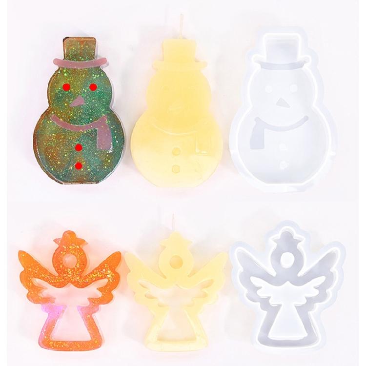 Christmas Tree Silicone Moulds Castings Molds Plaster Molds Scented Candle Molds Ornament for Chocolate Cake Decorations