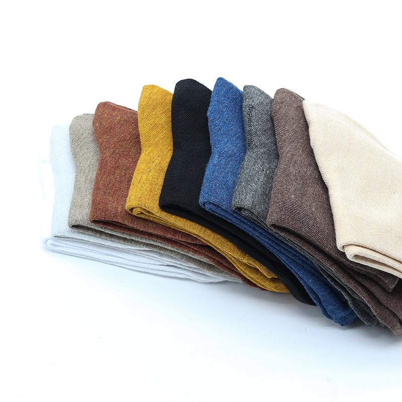 10 Pair Women's Bamboo Fiber Socks Harajuku Retro Solid Color Casual Ladies Set Black Socks Korean Style White Socks