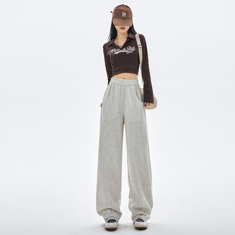 

Sweatpants Women s Pants Spring and Autumn Loose Casual Banana Pants Women s High Waist Wide Leg Pants Wide Leg Skinny S