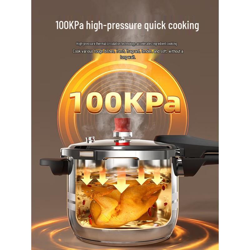 ASD 5.5L 304 Stainless Steel Explosion-Proof Pressure Cooker