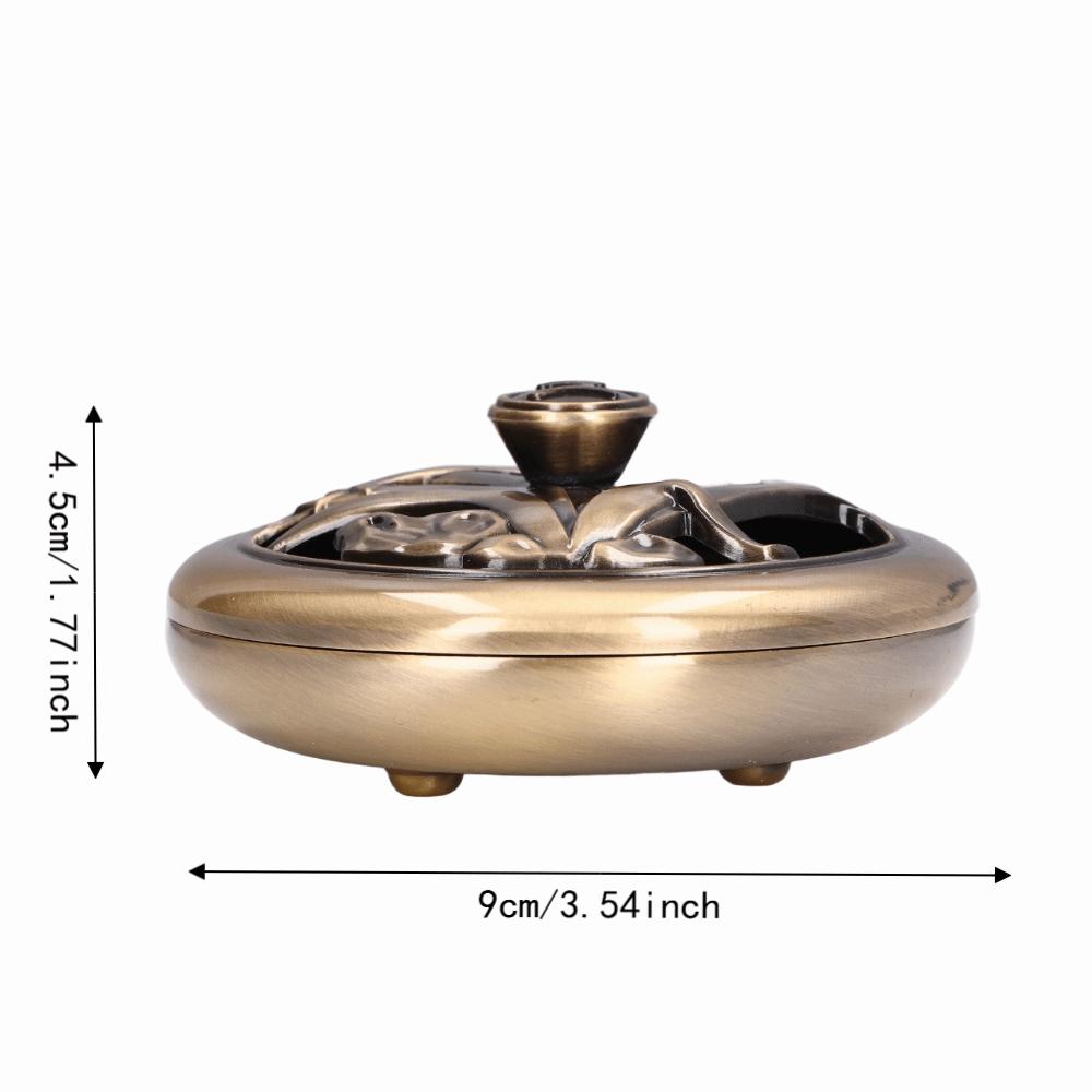 Bronze Retro Coil Incense Censer Desktop vintage handicraft ornament display