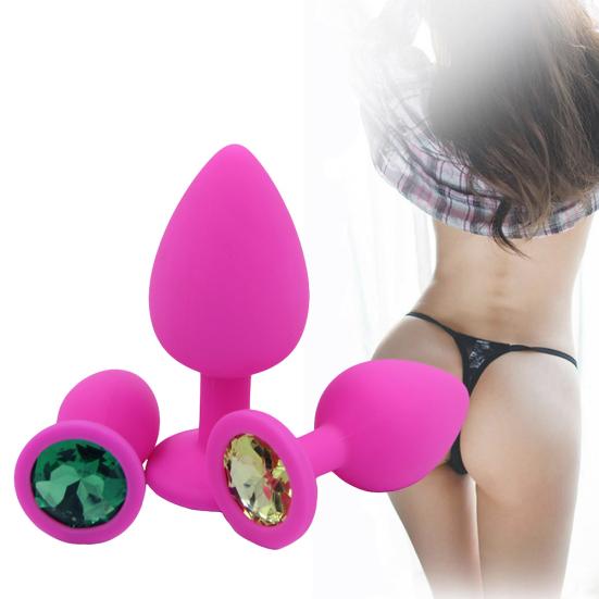 Silikon-Hintern-Einsatz, Analplug, glänzende Strass-Basis, für Männer und Frauen, Sex-Massagespielzeug