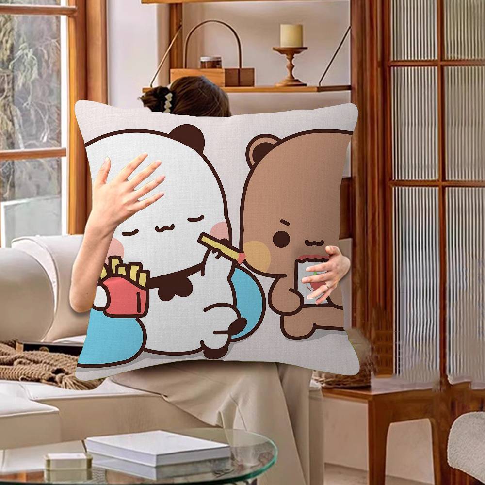 Bubu And Dudu Cute Cartoon Pillow Cushion Cover Pillowcase Living Room Sofa Home Decor Customized