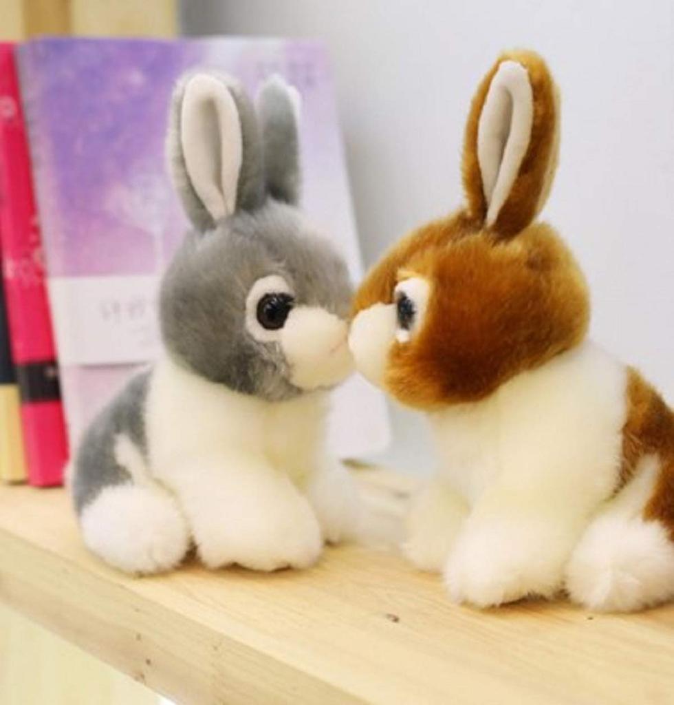 Adorable Rabbit Plush Toy - Enjoy a relaxing moment with this adorable bunny (Brown, 28cm)