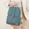 Women's Soft Leather Large Capacity Solid Color Bag Backpack Shoulder Bag