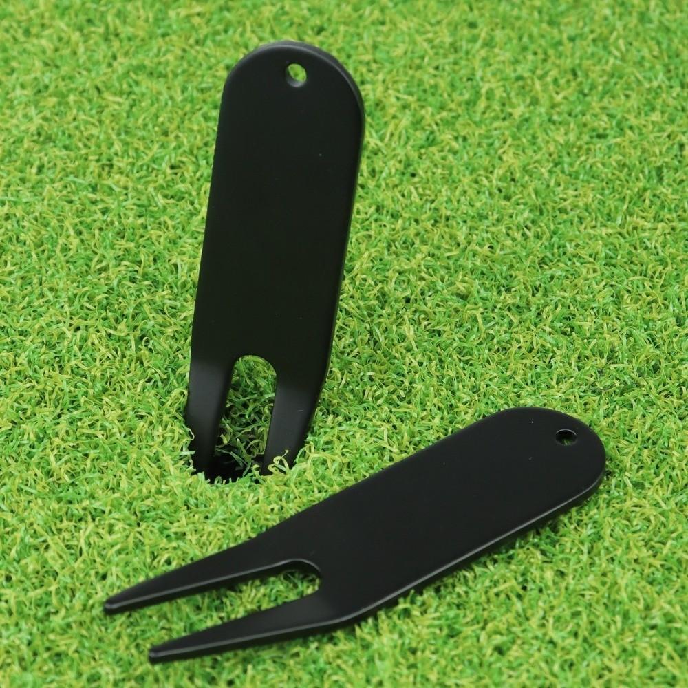 Metal Bending Fairway Repair Fork Two-Prong Golf Divot Tool Golf Divot Repair Tool  Groove Cleaning