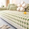 New Lamb Velvet Houndstooth Sofa Cushion Winter Thickened Plush Cushion Non-slip Sofa Cover Cover Cloth
