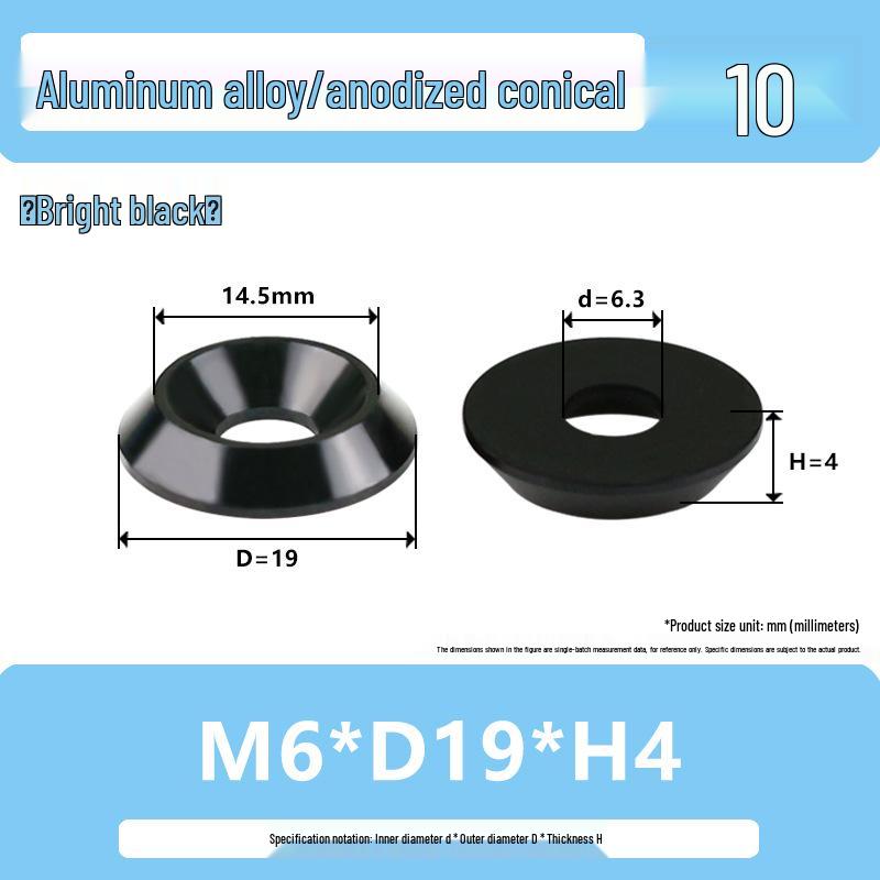 Colored Aluminum Alloy Countersunk Fish Eye Washers - M6/M8/M10
