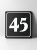 Metal House Number Sign, Black White Contrast, Outdoor Wall Decor for Home Street