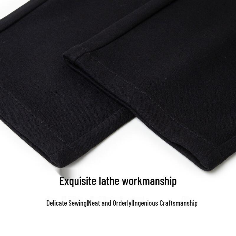 LUOZI Herren Wollmischung Dicke Gerade Bein Freizeithose