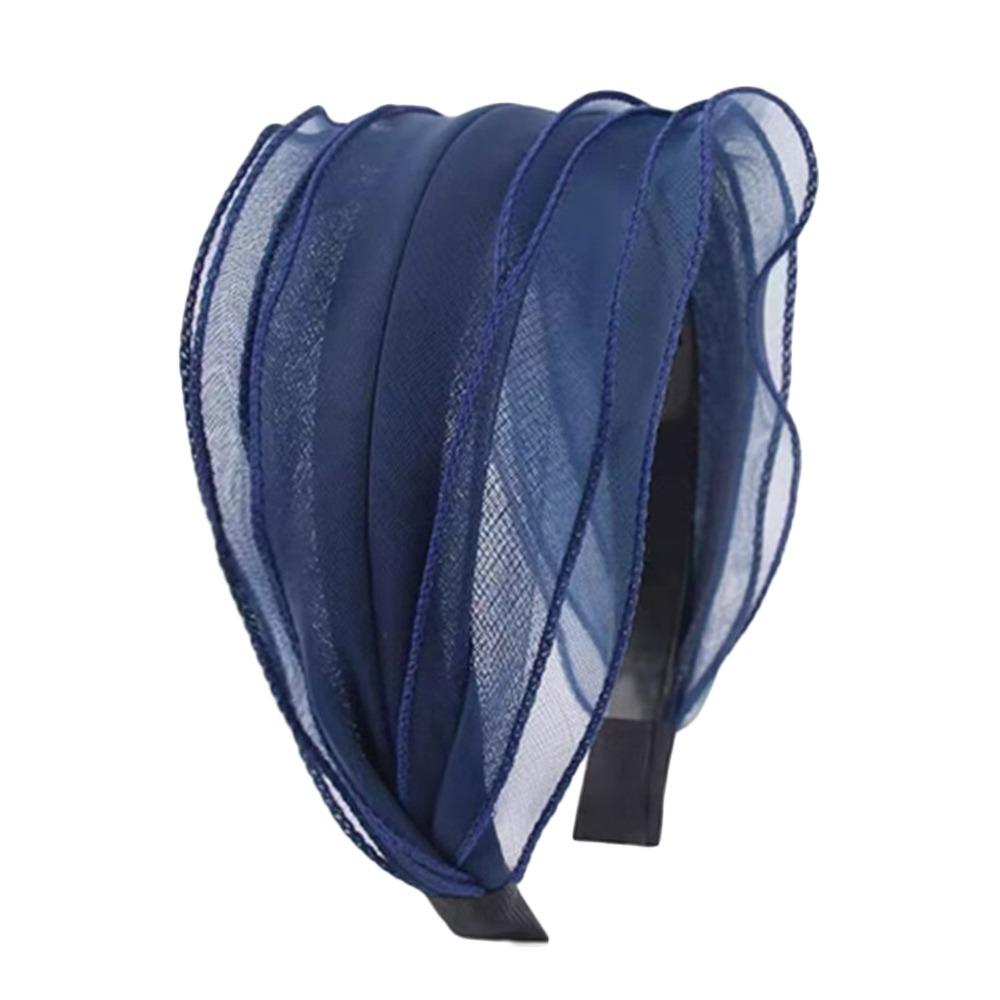 Organza Yarn Hair Hoop Wide Headband Fashion Hair Accessories  for Women Girls
