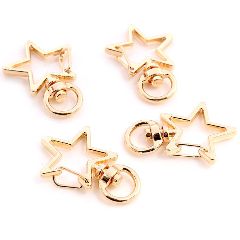 10pcs Cat Heart Snap Hook Trigger Clips Buckles For Keychain Lobster Lobster Clasp Hooks for Key Ring Clasp Jewelry Supplies
