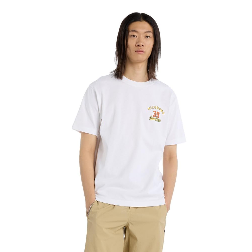 New Balance Shohei Ohtani Memories Short Sleeve Sizes 51747 WT1 Men's T-Shirt, 39" (MT51737 53818) (White)