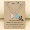 New Colorful Butterfly Collar Chain Friendship Card Good Friend Set Necklace
