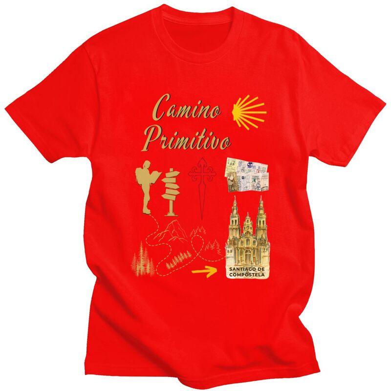 Custom Classic Buen Camino De Santiago T Shirt Men Short Sleeve El Camino Tshirt Streetwear Tee 100 Cotton Oversized Tshirt S