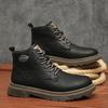 Hot-selling Men Leather Ankle Boots Four Seasons High Top Shoe Outdoor Casual Hiking Boots Retro Motocross Boots Anti-slip Botas