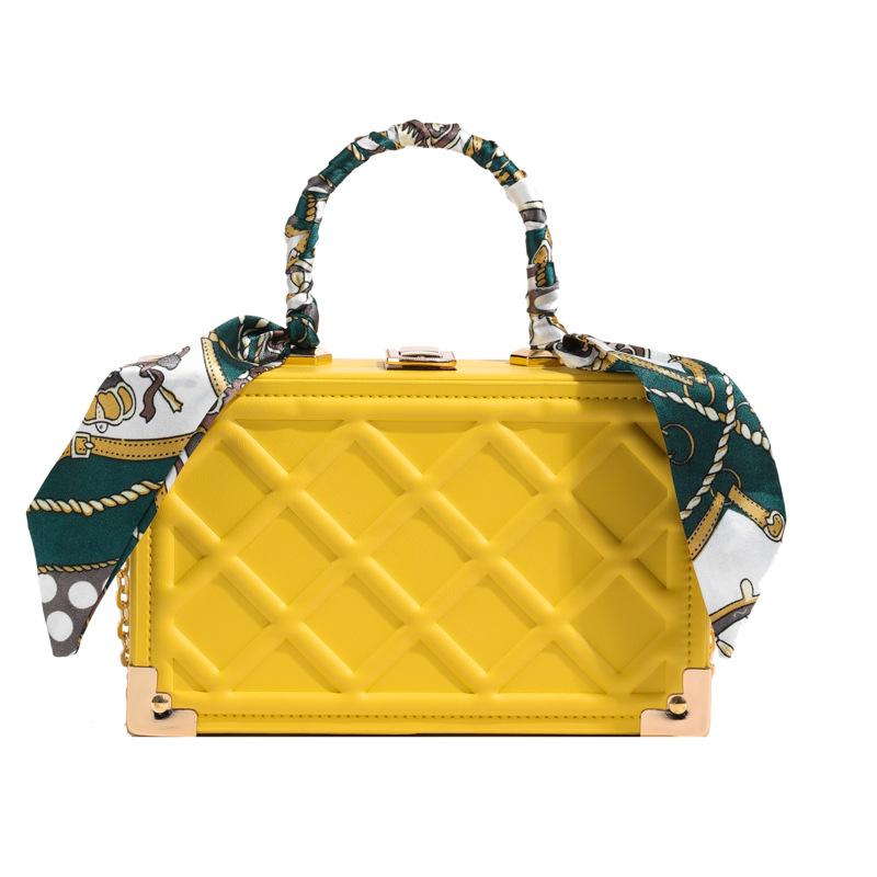 Exquisite women's plaid armpit bag simple bag casual box crossbody bag