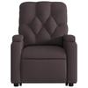 Electric Massage Chair with Lift Assist Dark Brown Fabric