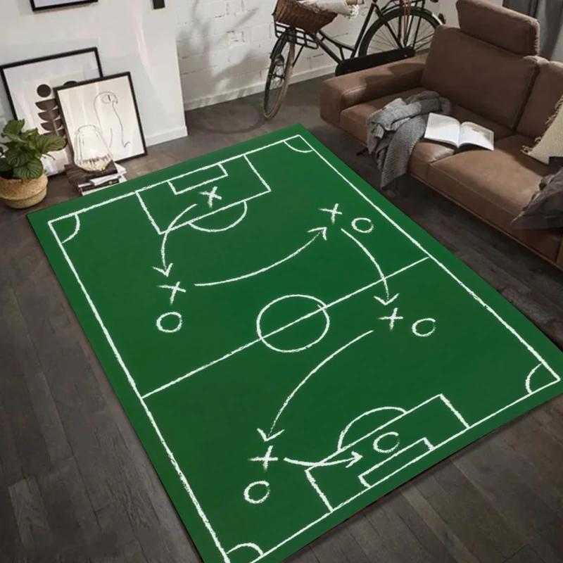 Basketball Tactical Playbook Area Rug Coach Strategy Floor Mat Carpet for Sports Room Home Decoration Living Room Bedroom Carpet