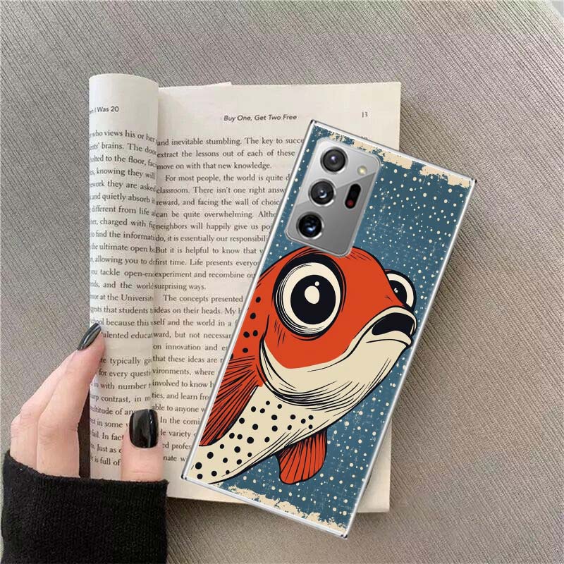 Pop Art Drawing Ideas Fish Phone Case For Samsung Galaxy S25 Edge S24 S23 FE S22 S26 Ultra S21 S20 S10 Plus Capa Soft