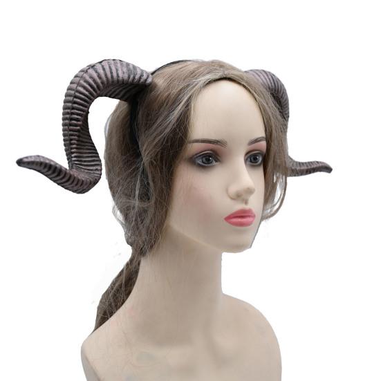 Geitehorn Hodebånd Gotiske Djevelhorn Hårbøyle Halloween Utkledning Hårtilbehør for Halloweenfest Cosplay-arrangementer