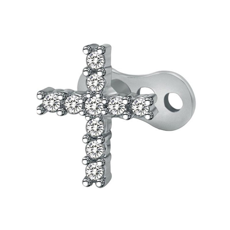 Gioielli per Piercing al Corpo in Acciaio Inossidabile Ancore Dermiche Incastonate di Cristallo Set Accessori di Grado Impiantabile Microdermal