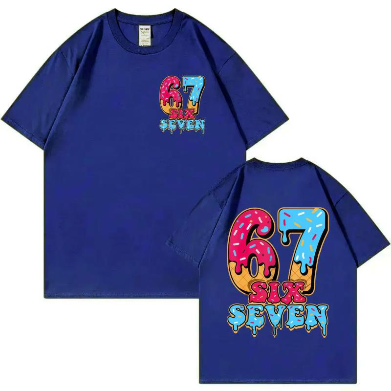 Funny Six Seven 67 Meme T-shirts Men Women Clothing Harajuku Y2k Fashion T-shirt Summer High Quality Cotton Oversized T Shirts