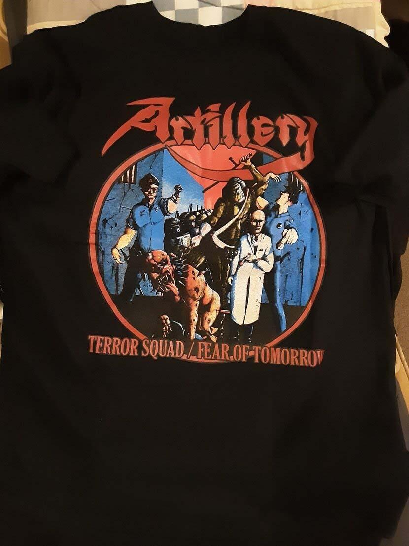VTG ARTILLERY TERROR Band Album Heavy Cotton Black S-5XL T Shirt MC658 L
