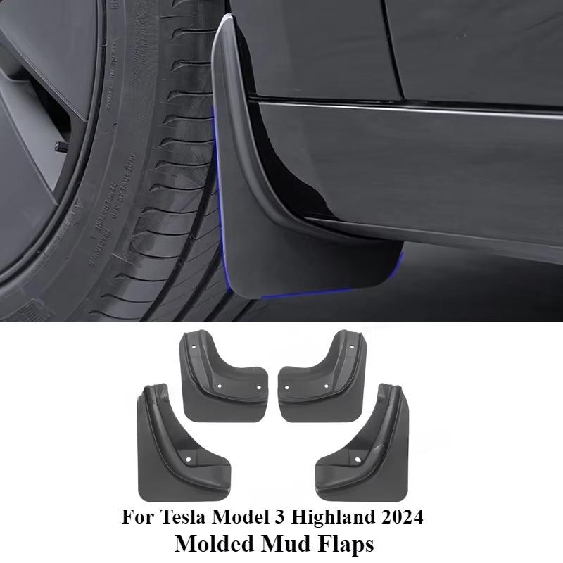 for Tesla Model 3+ Fender Upgrade Mudguards Car Splash Guard Replacement Protector 4pcs New Model 3 Highland 2025 Accessories