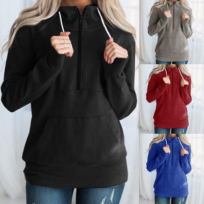 sweatshirt with collar and zipper