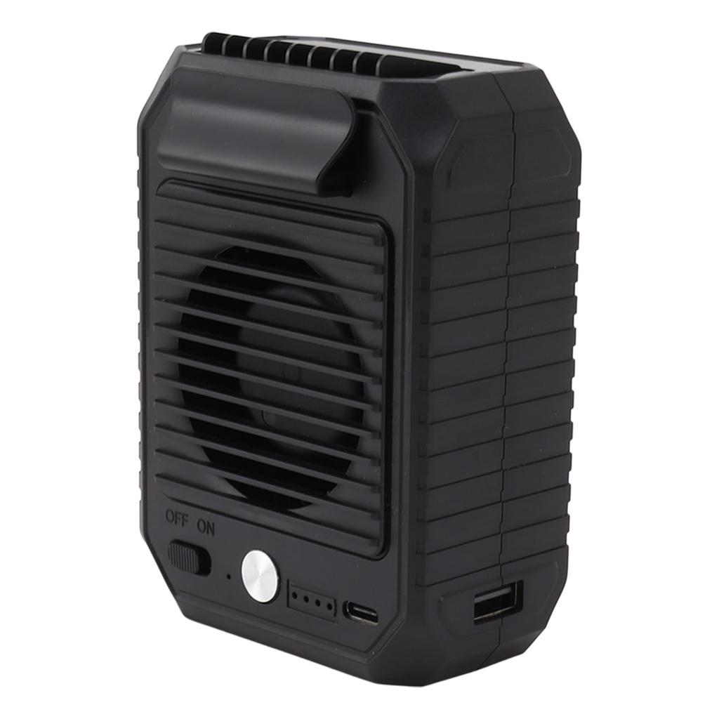 Tragbarer Taillenventilator USB 3 Geschwindigkeiten Freisprech-Gürtelclip-Ventilator mit 10000mAh Akku für