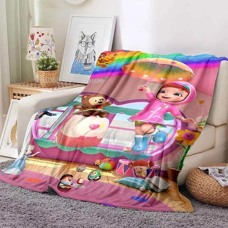 Serie Animata Rainbow Ruby Coperta per Bambini Lulu e Orso Coperta Carina Coperta per Intelligenza e Avventura Personalizzabile con Foto