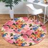 Floral Delight: Vibrant Rose Bouquet TableclothRound Non-Slip Chair Mat Chair Carpet for Office Rugs for Office Decor Gift For Valentine's Day Mother'
