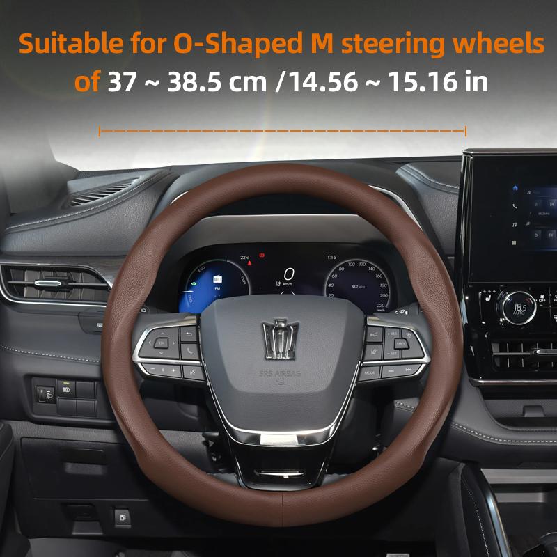 

Suitable for Toyota Crown Ultra-Thin Breathable Leather Steering Wheel Cover Suitable for Royal Saloon Athlete Majesta Hybrid Crossover Sport Sedan