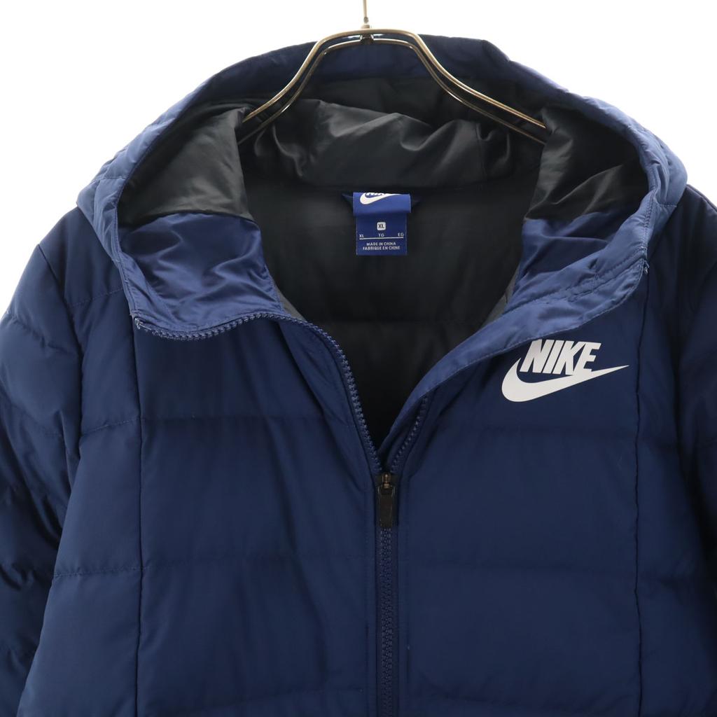 Nike Down Coat XL Navy Women Used