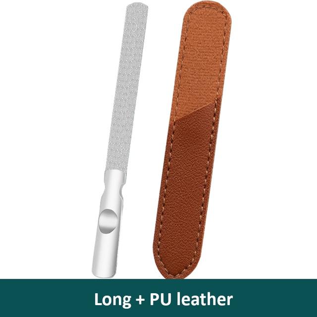 Limes à ongles Double face de haute qualité, en acier inoxydable, manucure et pédicure, toilettage pour outils professionnels de soins des ongles des doigts et des orteils