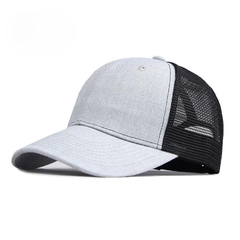 Unisex Summer Mesh Trucker Hat Structured Hard Top Baseball Cap Breathable Color Block Sun Protection Sports Cap for Men Women
