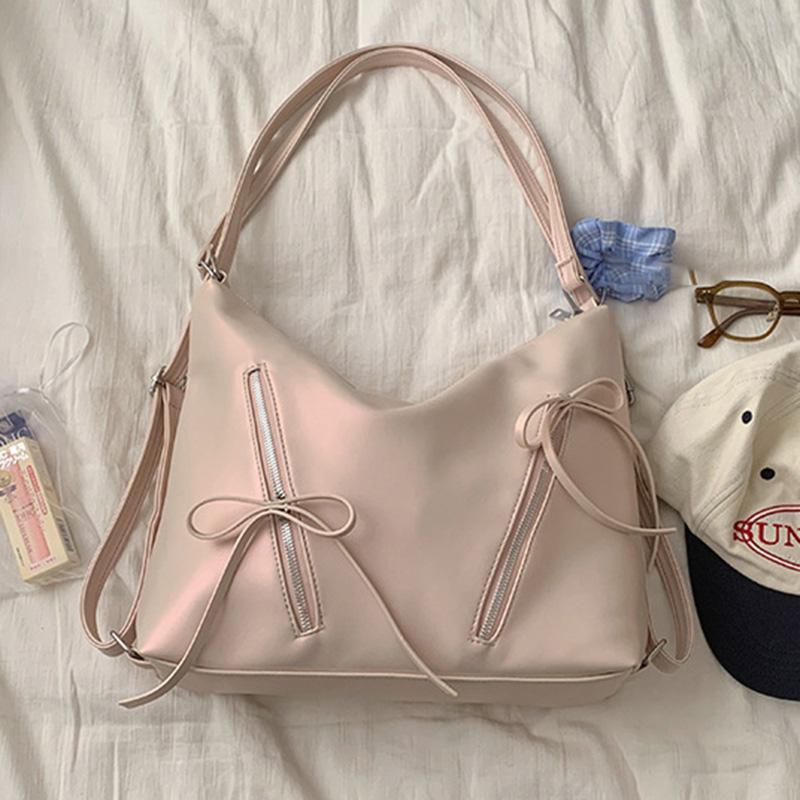 Silver Small Bow Pu Leather Shoulder Bags for Women 2026 Summer Trend Designer Fashi Handbags and Purses Trend Crossbody Bag