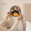 Wood Cut Cat Art 4Pcs 3D Boho Wall Decoration, Round Wooden Hangings, Animal Star Sun Moon Artistic Piece Botanical Decor, Layered Plaque for