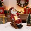 Rocking Chair Santa Claus Statue Christmas Figurine Living Room Resin Figure Miniature Figurine Ornament Collectible Sculpture