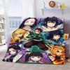 Demon Slayer Anime Throw Blanket Flannel Soft Plush Warm Lightweight for Sofa Bed Couch Cozy Winter Decor Gift -QJY