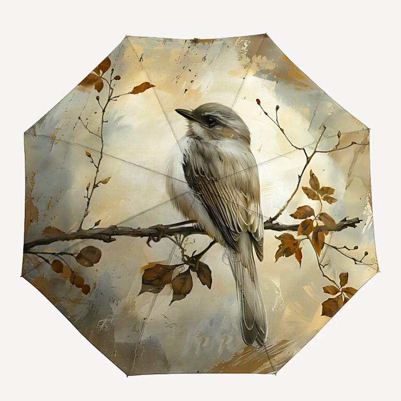 

1pc Bird Branch Fashionable Automatic Opening/Closing Folding Umbrella with 8 Bones, Windproof Portable, Daily Use50
