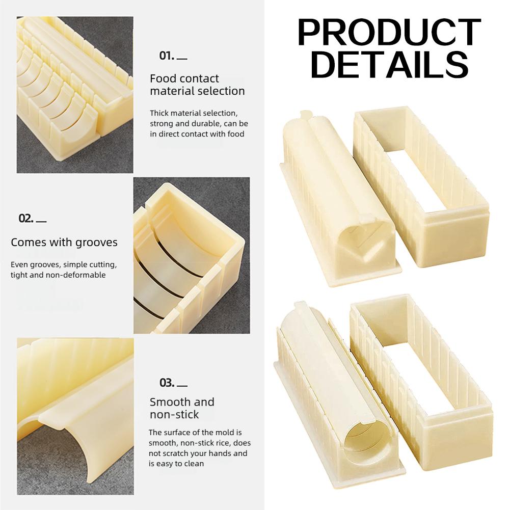 Sushi Mold Diy Sushi Roll Maker Set Beginners Effortless Homemade Seaweed Rice Roll Kit Food Grade Cooking Dinner Prepare Tool