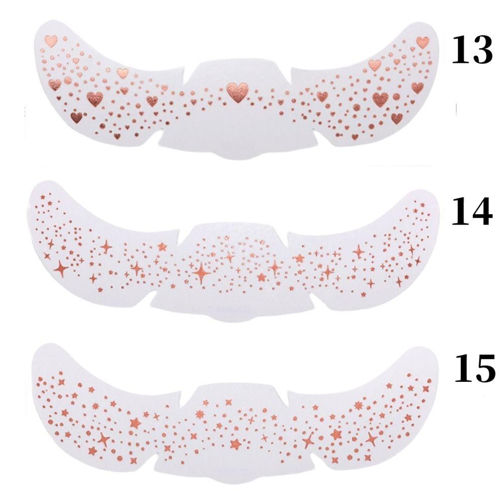 6Pcs Star Heart Face Temporary Tattoo Sparkle Face Tattoo Sticker Disposable Freckle Tattoo  Party