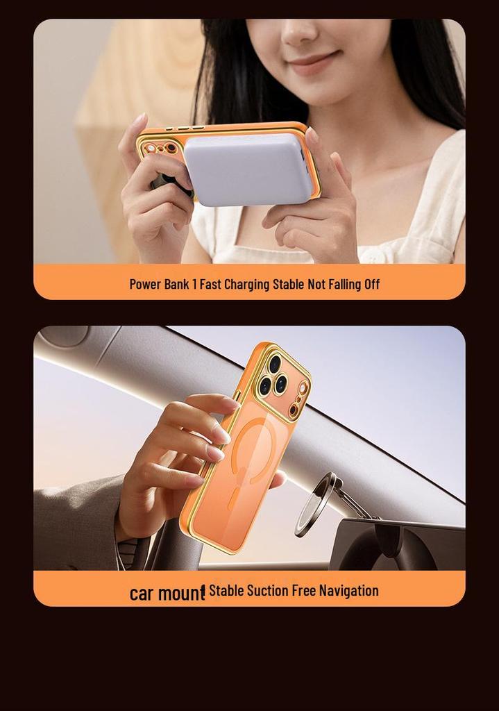 iPhone 17 Pro Max Case: Two-Color Electroplated, Magnetic, Transforms into All-Inclusive Transparent Protective Shell