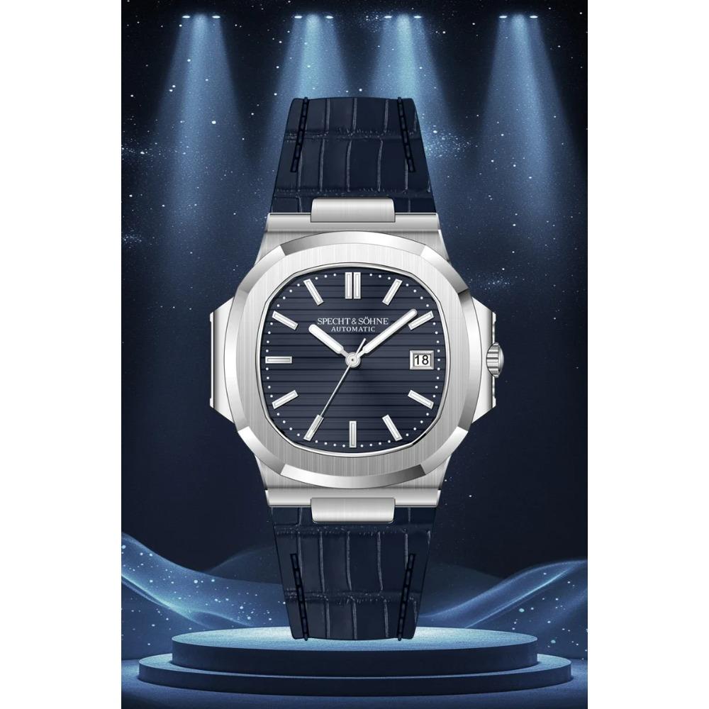 2025 Specht & Söhne 40MM Cubic 5711 Herenhorloge Mechanische Horloges Roségoud Roestvrij Staal Saffierglas 50M Waterdicht