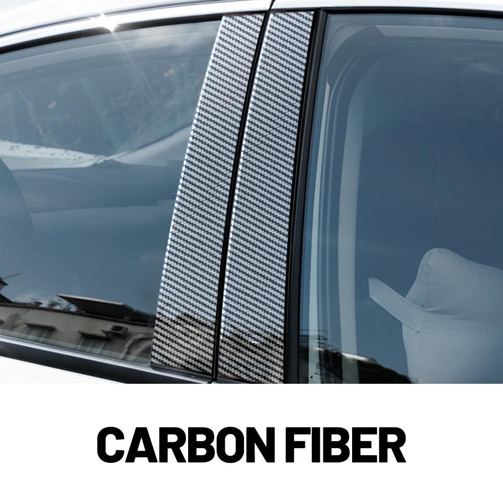 6PC For BMW 7 Series E65 E66 2001 2002 2003 2004 2005 2006 2007 2008 Door Trim Pillar Posts Glossy Black Window Decorative Cover