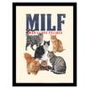 Threadless Milf Cats Framed Poster