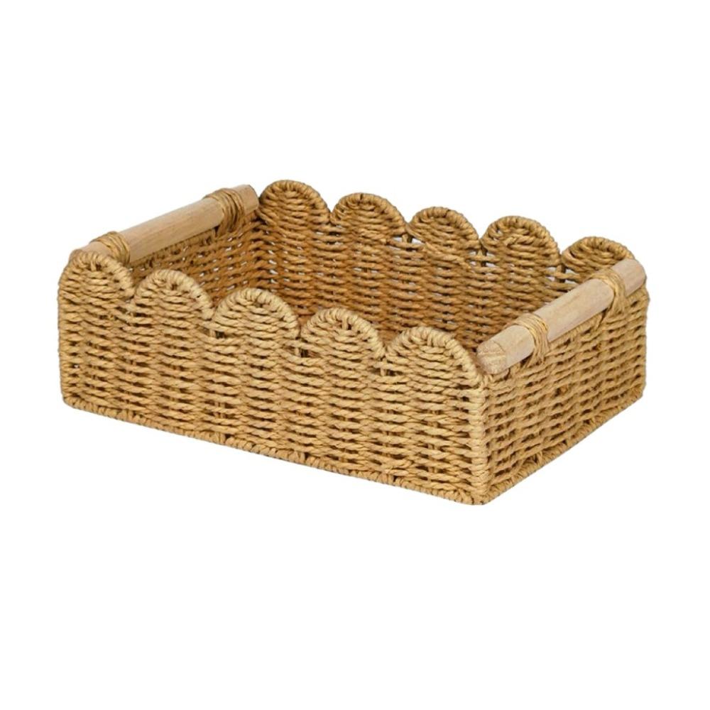 Handwoven Paper Rope Storage Basket Handmade Toilet Paper Storage Basket Living Room